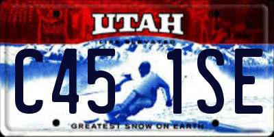 UT license plate C451SE