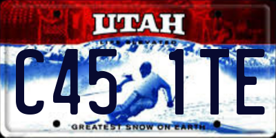 UT license plate C451TE