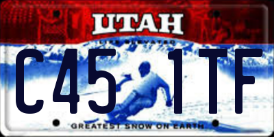 UT license plate C451TF