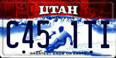 UT license plate C451TI