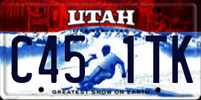 UT license plate C451TK