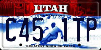 UT license plate C451TP