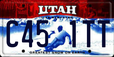 UT license plate C451TT