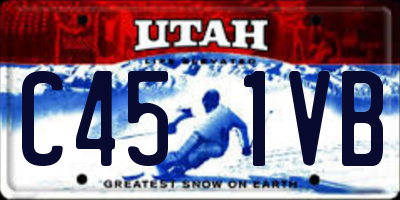 UT license plate C451VB