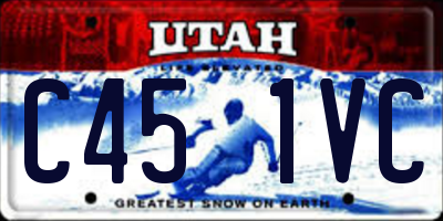 UT license plate C451VC