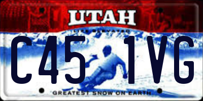 UT license plate C451VG