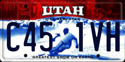 UT license plate C451VH