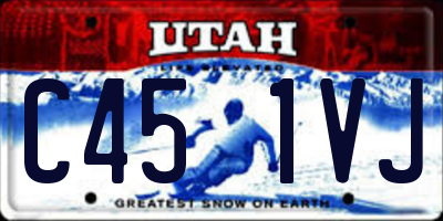 UT license plate C451VJ