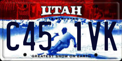 UT license plate C451VK