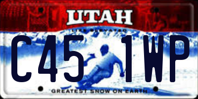 UT license plate C451WP