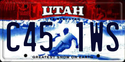 UT license plate C451WS