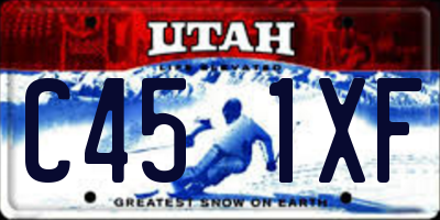 UT license plate C451XF