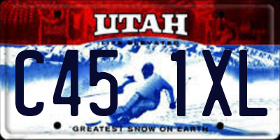 UT license plate C451XL