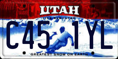 UT license plate C451YL