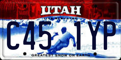 UT license plate C451YP