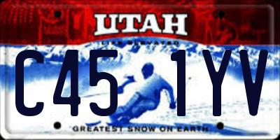 UT license plate C451YV