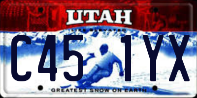 UT license plate C451YX