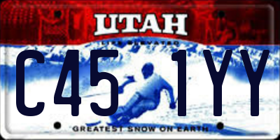 UT license plate C451YY