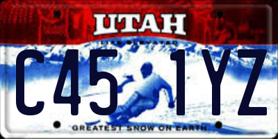 UT license plate C451YZ