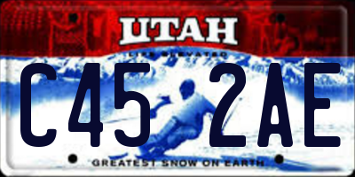UT license plate C452AE
