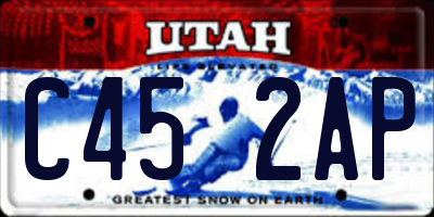 UT license plate C452AP