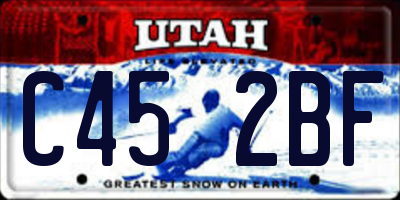 UT license plate C452BF