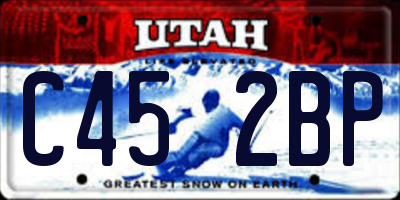UT license plate C452BP