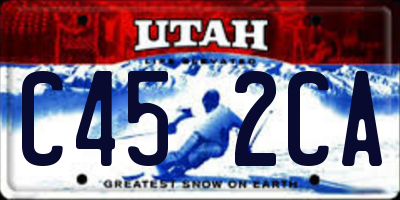 UT license plate C452CA