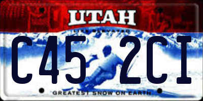UT license plate C452CI