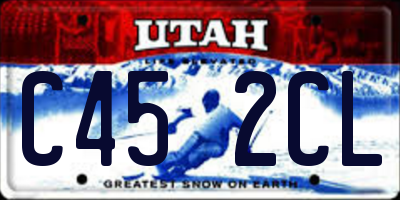 UT license plate C452CL