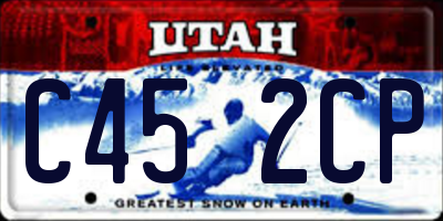 UT license plate C452CP
