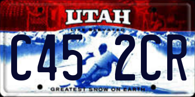 UT license plate C452CR