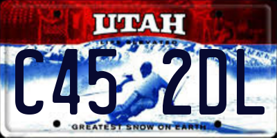 UT license plate C452DL