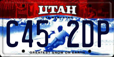 UT license plate C452DP