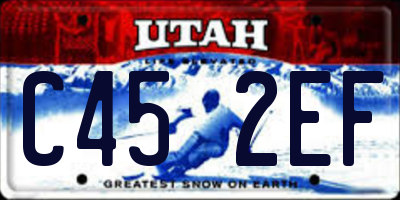 UT license plate C452EF