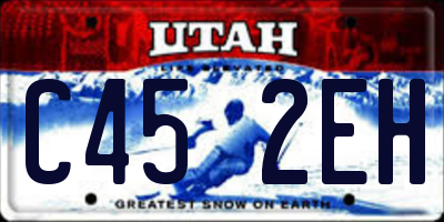 UT license plate C452EH