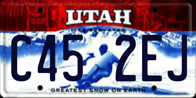 UT license plate C452EJ
