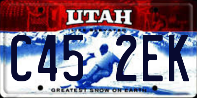 UT license plate C452EK