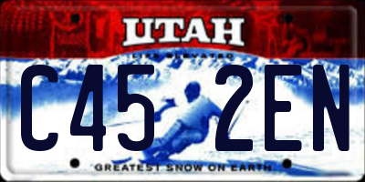 UT license plate C452EN