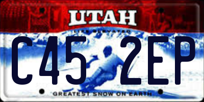 UT license plate C452EP