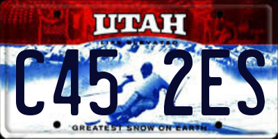 UT license plate C452ES