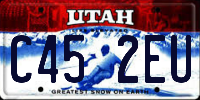 UT license plate C452EU
