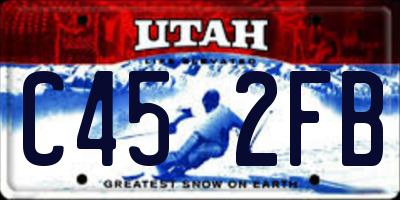 UT license plate C452FB