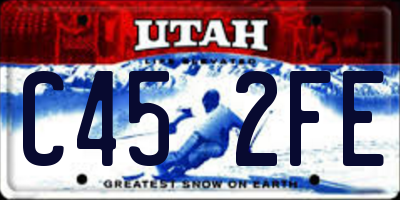 UT license plate C452FE
