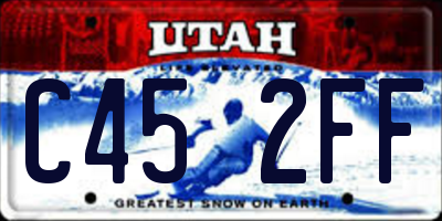 UT license plate C452FF
