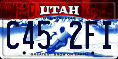 UT license plate C452FI