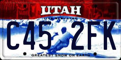 UT license plate C452FK