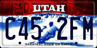 UT license plate C452FM