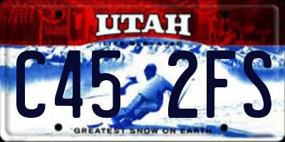 UT license plate C452FS