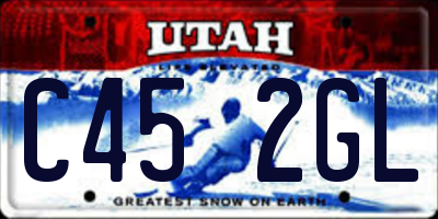 UT license plate C452GL